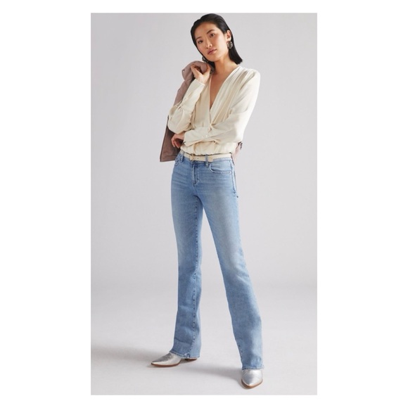 PAIGE Denim - NWOT Anthropologie PAIGE MR Sloan Boot in Davia Distressed  Size 27